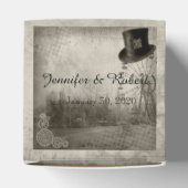 Steampunk Carnaval Top Hoed Bruiloft Favor Box Bedankdoosjes (Bovenkant)