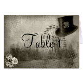 Steampunk Carnival Top Hat Weddenschappen Nummer (Voorkant Horizontaal)