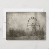 Steampunk Carnival Top Hat Wedding Kaart (Achterkant)