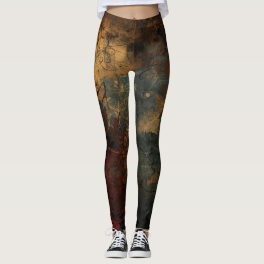 Steampunk Castle Leggings - Victorian Gothic (Voorkant)