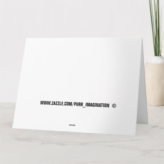 STEAMPUNK CAT ART FATHERS DAY WENSKAARTEN KAART (Achterkant)