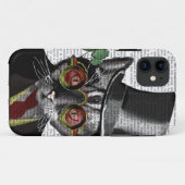 Steampunk Cat - Bovenste hoed en rode gele glazen Case-Mate iPhone Case (Achterkant (horizontaal))