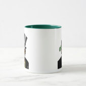 Steampunk Cat - Bovenste hoed en rode gele glazen Mok (Midden)