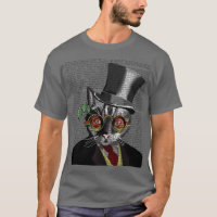 Steampunk Cat - Bovenste hoed en rode gele glazen