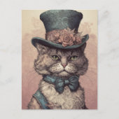 Steampunk Cat Briefkaart (Voorkant)