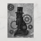 Steampunk Cat Briefkaart (Voorkant)