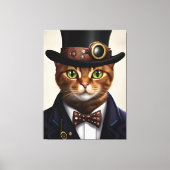 Steampunk Cat Canvas Afdruk (Voorkant)