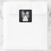 Steampunk Cat Gift Cosplay Clockwork Cat Anime Vierkante Sticker (Tas)