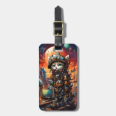 Steampunk Cat I Bagagelabel (Voorkant verticaal)