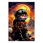 Steampunk Cat II Perfect Poster (Voorkant)