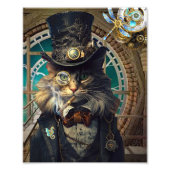 Steampunk Cat in Clocktower poster (Voorkant)