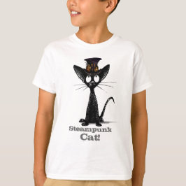 Steampunk Cat in een Pet Funny Custom Kinder T-shirt
