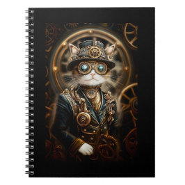 Steampunk Cat in formeel uniform G4R tijdschrift Notitieboek