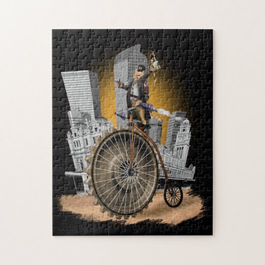 Steampunk Cat Jigsaw Puzzel (Verticaal)