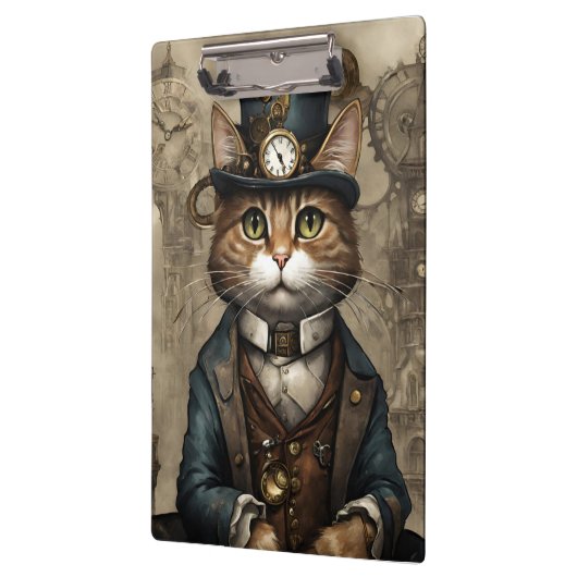 Steampunk Cat Klembord (Links)