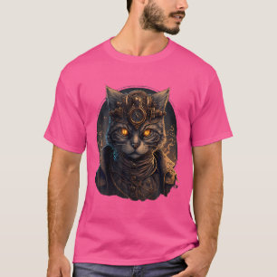 Steampunk Cat Medieval Mechanical Victoriaans Cute T-shirt