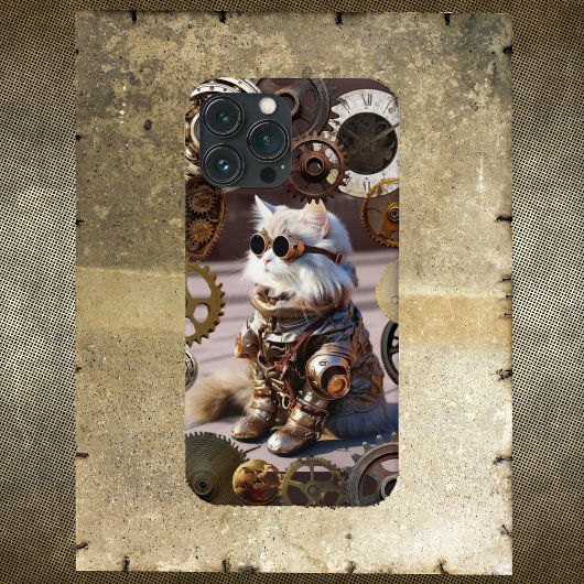 Steampunk Cat met Gears iPhone / iPad hoesje