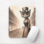Steampunk Cat Mousepad Muismat (Met muis)