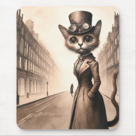 Steampunk Cat Mousepad Muismat