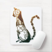 Steampunk cat mousepad muismat (Met muis)