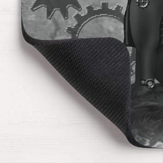 Steampunk Cat Muismat (Hoek)