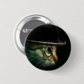 Steampunk Cat pin back-knop Ronde Button 5,7 Cm (Voorkant /achterkant)
