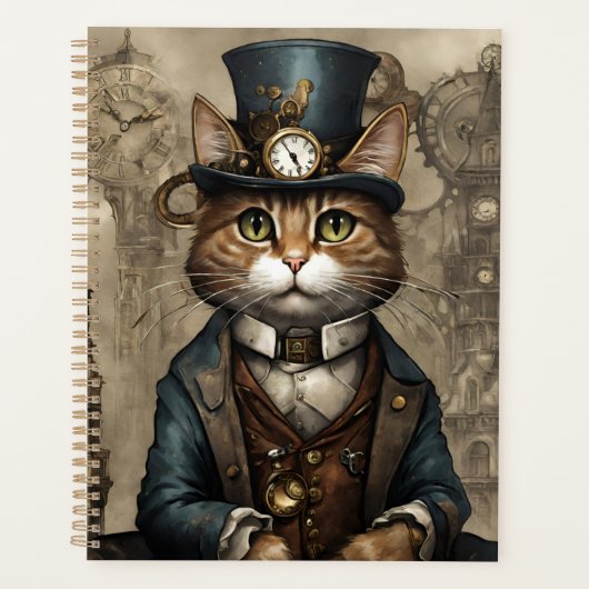 Steampunk Cat Planner (Voorkant)