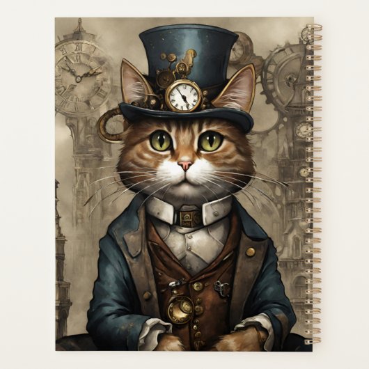 Steampunk Cat Planner (Achterkant)