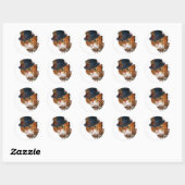 Steampunk Cat Ronde Sticker (Vel)