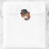 Steampunk Cat Ronde Sticker (Tas)