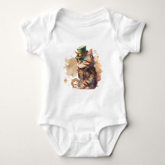Steampunk Cat Schattig en Cute Romper (Voorkant)