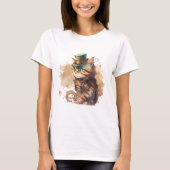Steampunk Cat Schattig en Cute T-shirt (Voorkant)