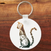 Steampunk cat sleutelhanger (Voorkant)