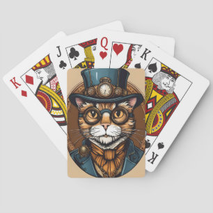 STEAMPUNK CAT speelkaarten
