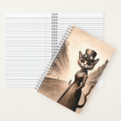 Steampunk Cat Spiral Notitieboek (Binnen)