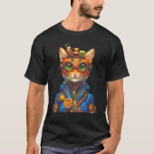 Steampunk Cat Steam Punk Kitten Goggles Cogs Victo T-shirt (Voorkant)