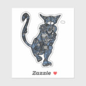 Steampunk Cat Sticker (Vel)