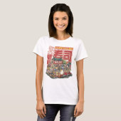 Steampunk Cat Sushi Restaurant T-shirt (Voorkant volledig)