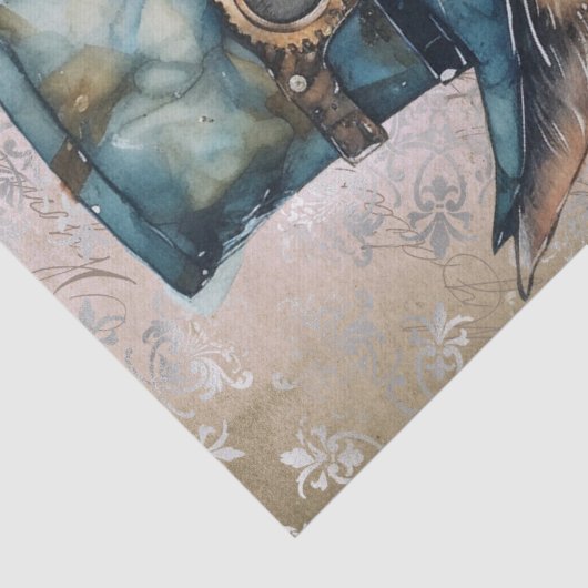 Steampunk Cat Tissuepapier (Detail)