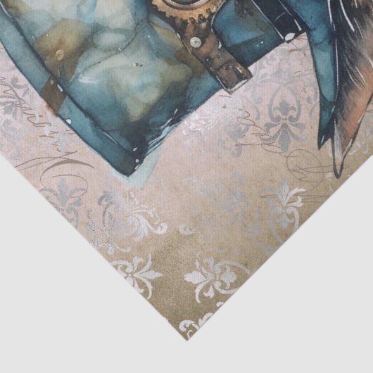 Steampunk Cat Tissuepapier (Detail)