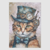 Steampunk Cat Tissuepapier (Voorkant)