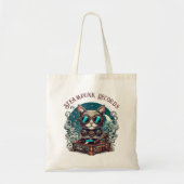 Steampunk Cat Vinyl Record Player Gepersonaliseerd Tote Bag (Voorkant)