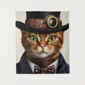 Steampunk Cat Wandkleed (Voorkant)