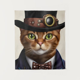 Steampunk Cat Wandkleed