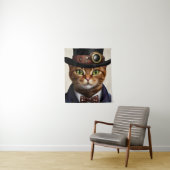 Steampunk Cat Wandkleed (In situ)