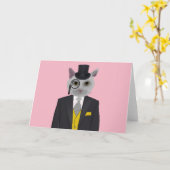 STEAMPUNK CAT-WENSKAARTEN KAART (Gele Bloem)