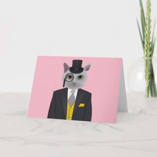 STEAMPUNK CAT-WENSKAARTEN KAART (Voorkant)