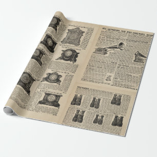 Steampunk-cataloguspagina's Cadeaupapier