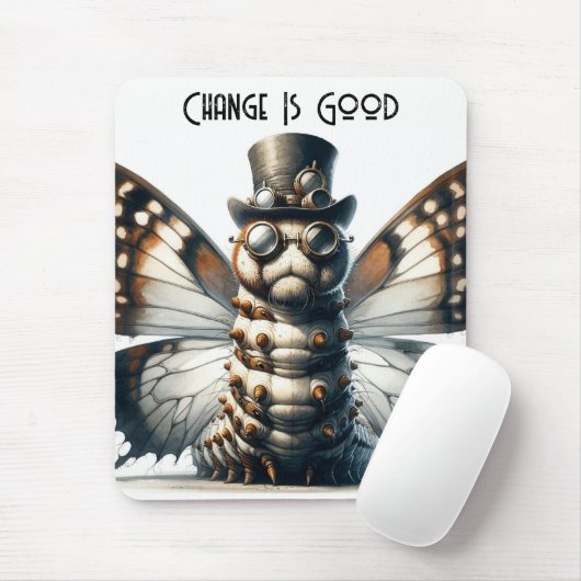 Steampunk Caterpillar Muismat (Met muis)