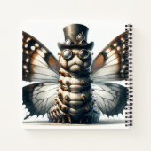 Steampunk Caterpillar spiraal Notitieboek (Achterkant)